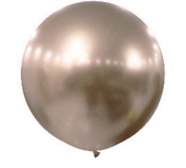 Chrome Champagne Jumbo Round Shape Helium Latex Balloon